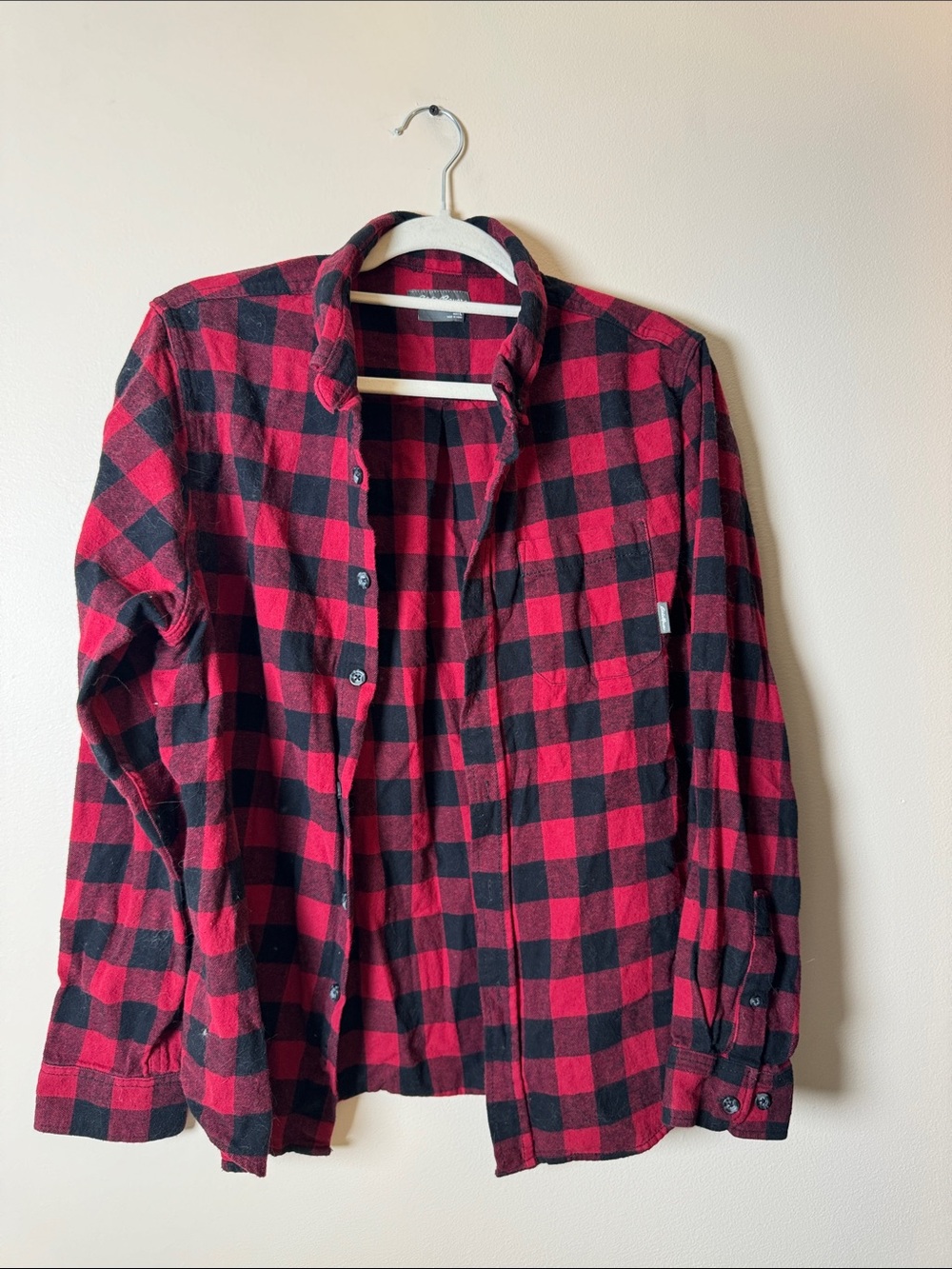 Eddie Bauer Red and Black Buffalo Plaid Shirt